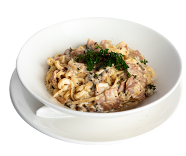 Plate of Alfredo Pasta